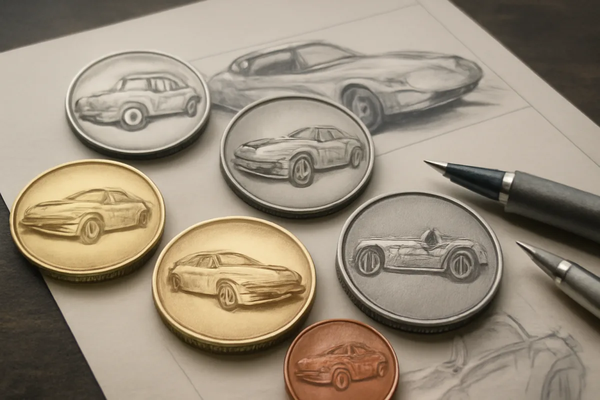 Monete con disegni automobilistici: quali illustratori hanno lasciato il segno?
