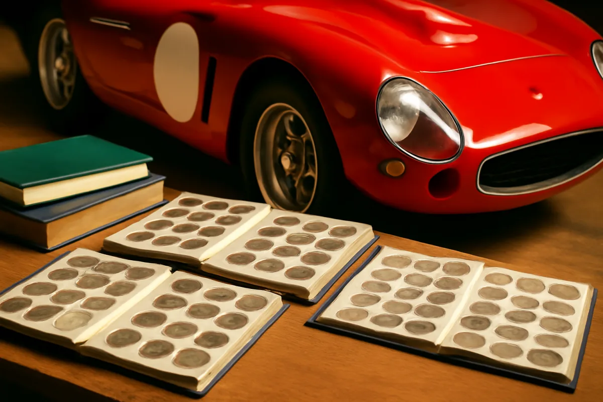 Auto e cataloghi monete: quali abbinamenti raccontano la storia delle corse?