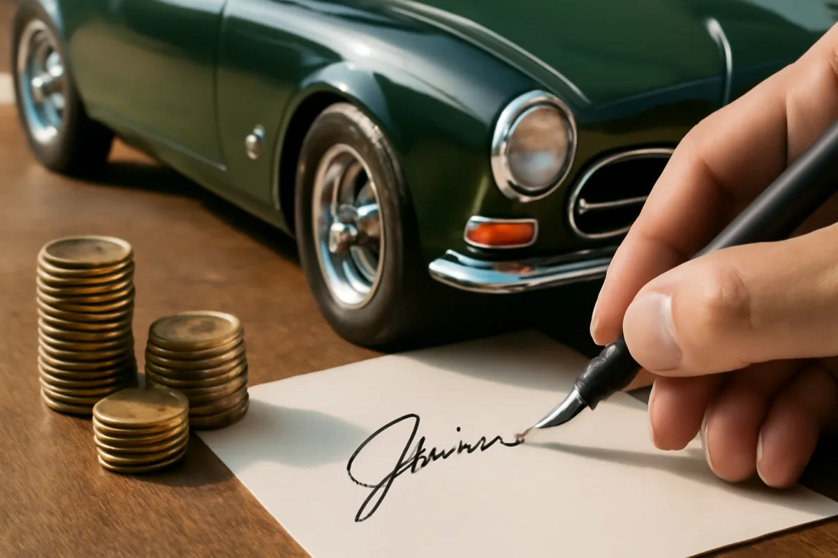 Auto d’epoca firmate e monete: come una semplice firma può cambiare la quotazione